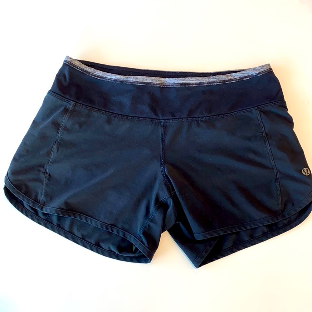 Lululemon Black Shorts w/ Grey Band, Size 2